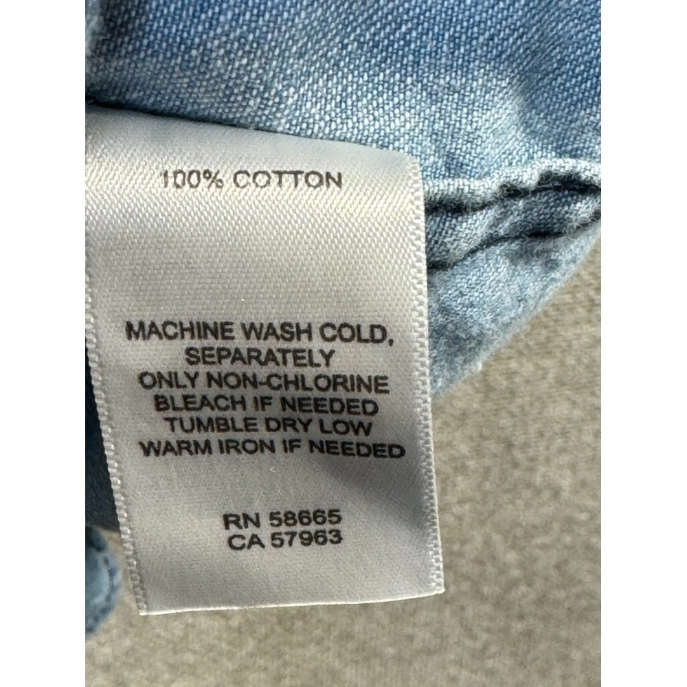 The Rail Denim Ombre Shirt Mens L Button Down Western Layers Beach - Picture 6 of 8